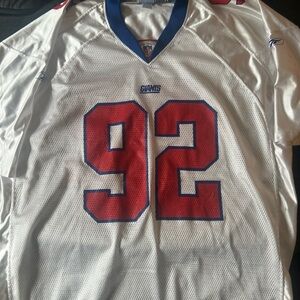 Vintage Michael Strahan New York Giants Jersey Men’s 2xl White Equipment
